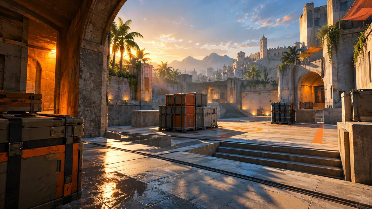 Original Counter-Strike-inspired map illustration, not gameplay or an item screenshot